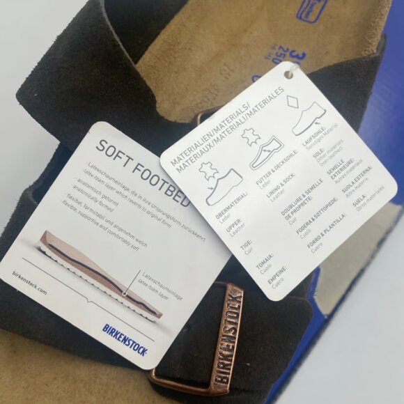Birkenstock Arizona Bs Soft Footbed Mocca Suede 39 Reg L 8 M 6 - Picture 9 of 10
